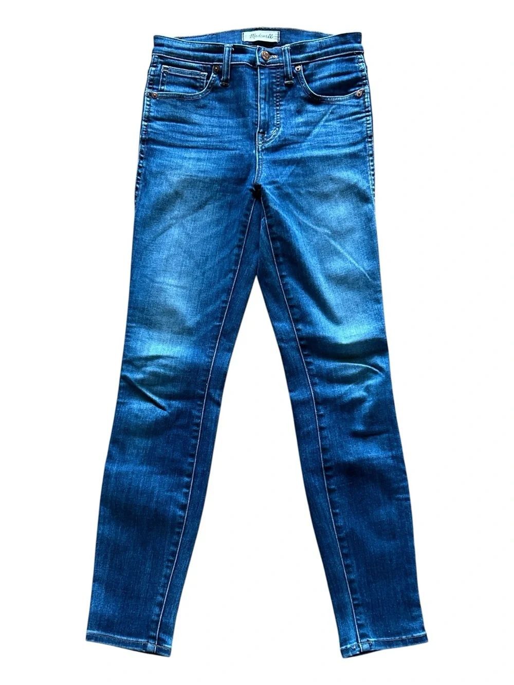 Madewell Dark Blue High Rise Skinny Jeans